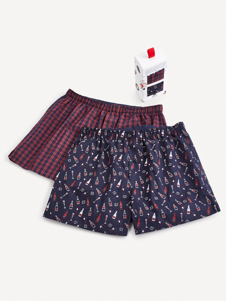 Celio Комплект от двуцветни мъжки къси панталони в подаръчен пакет Celio