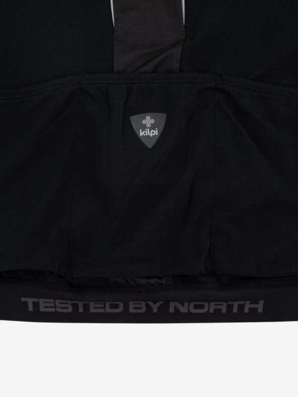 Kilpi Черна мъжка колоездачна фланелка с дълъг ръкав Kilpi CAMPOS-M