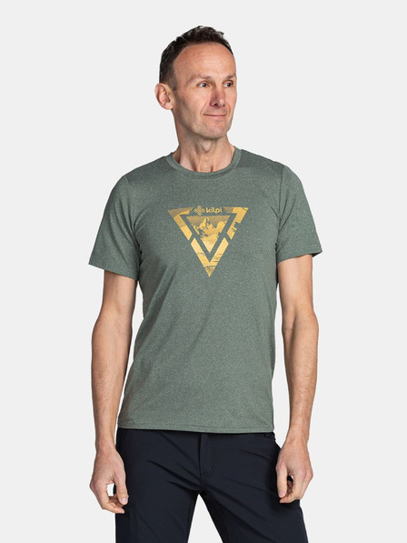Kilpi Зелена мъжка спортна тениска с щампа Kilpi LISMAIN