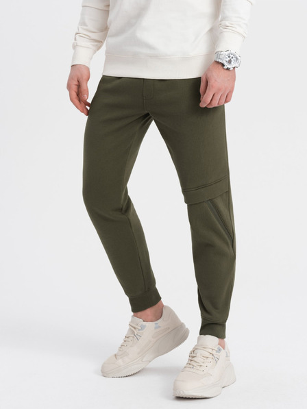 Ombre Clothing Тъмнозелен мъжки суитчър Ombre Clothing