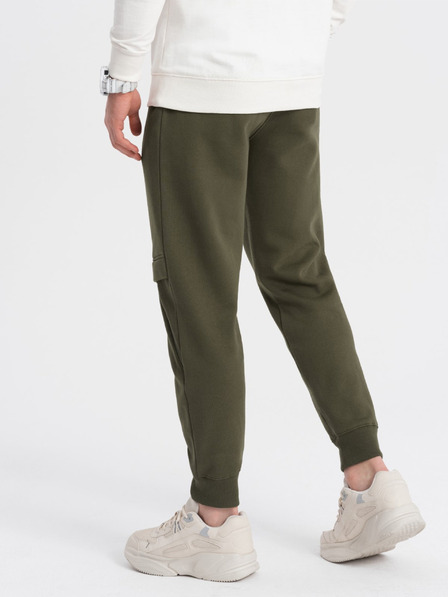 Ombre Clothing Тъмнозелен мъжки суитчър Ombre Clothing