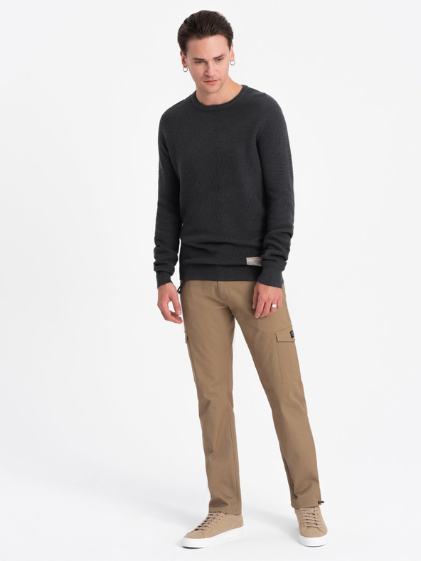 Ombre Clothing Кафяви мъжки панталони Cargo Ombre Clothing