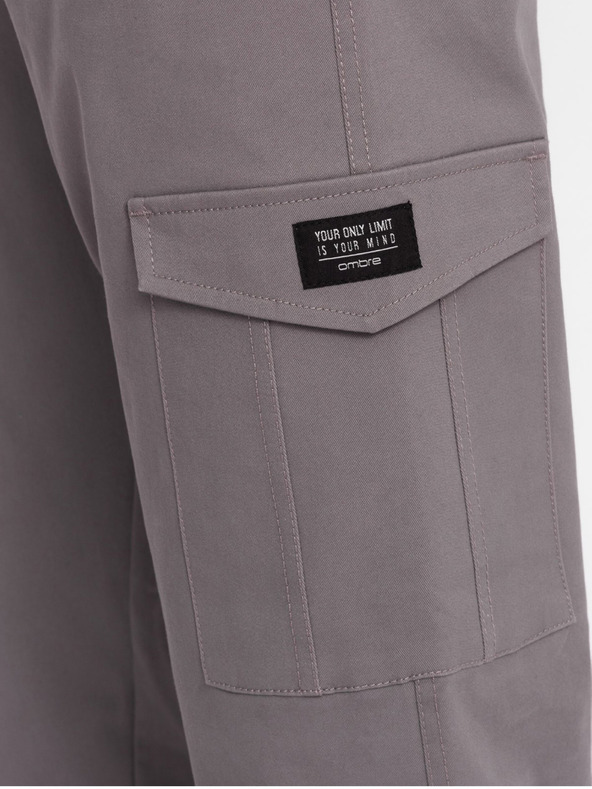 Ombre Clothing Сиви мъжки панталони Ombre Облекло