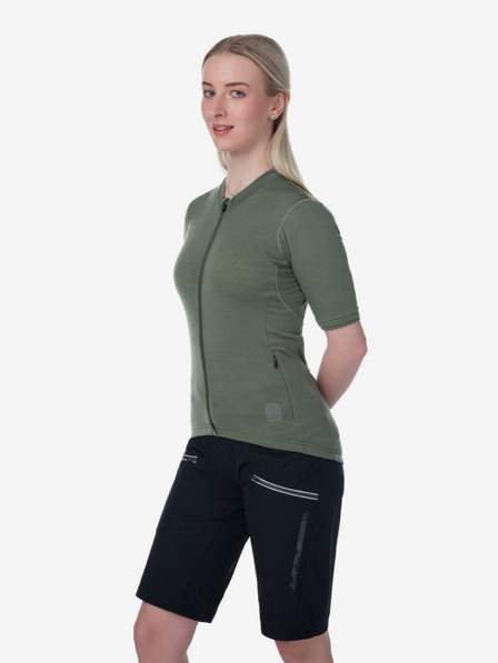 Kilpi Дамска колоездачна фланелка Kilpi MEARIL в цвят каки