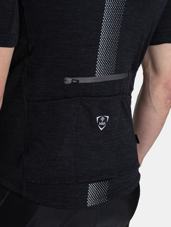 Kilpi Черна мъжка колоездачна фланелка Kilpi PETRANA