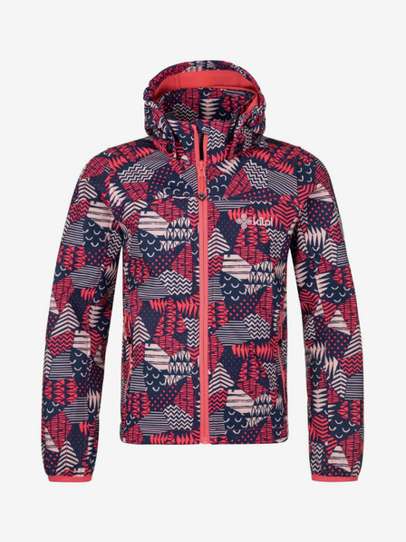 Kilpi Синьо и розово шарено софтшел яке за момичета KILPI RAVIA