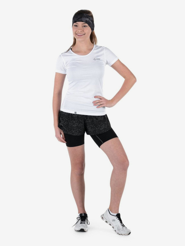 Kilpi Черни дамски шарени шорти за бягане 2в1 Kilpi BERGEN