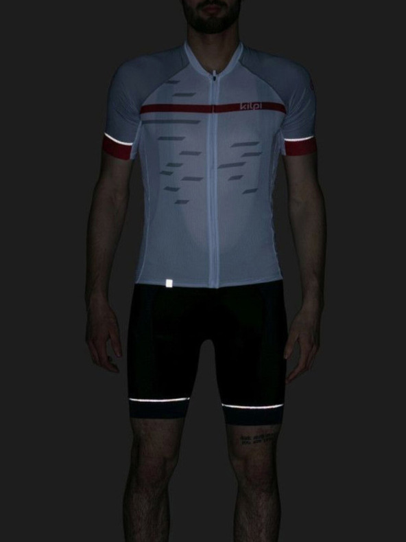 Kilpi Бяла мъжка колоездачна фланелка Kilpi NERITO