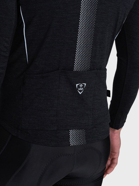 Kilpi Черна мъжка спортна тениска с цип Kilpi SONET