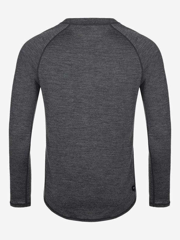 Kilpi Тъмно сива мъжка термална риза от мериносова вълна Kilpi MAVORA TOP