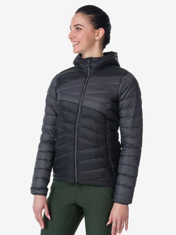 Kilpi Сиво и черно дамско пухено яке Kilpi PYRAMIDEN