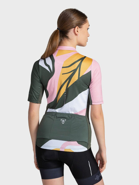 Kilpi Зелено и розово Женска спортна тениска с цип Kilpi RITAEL