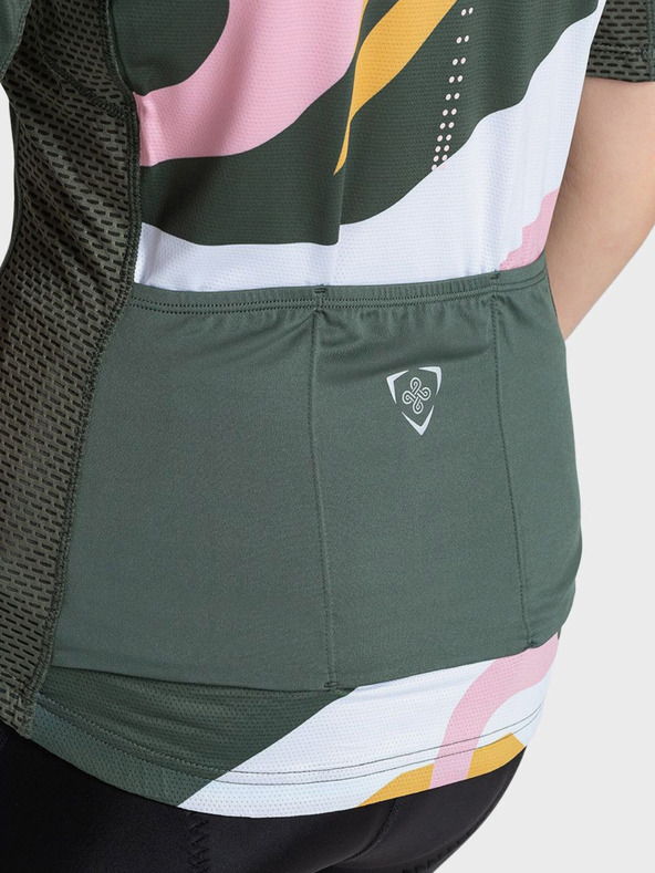 Kilpi Зелено и розово Женска спортна тениска с цип Kilpi RITAEL