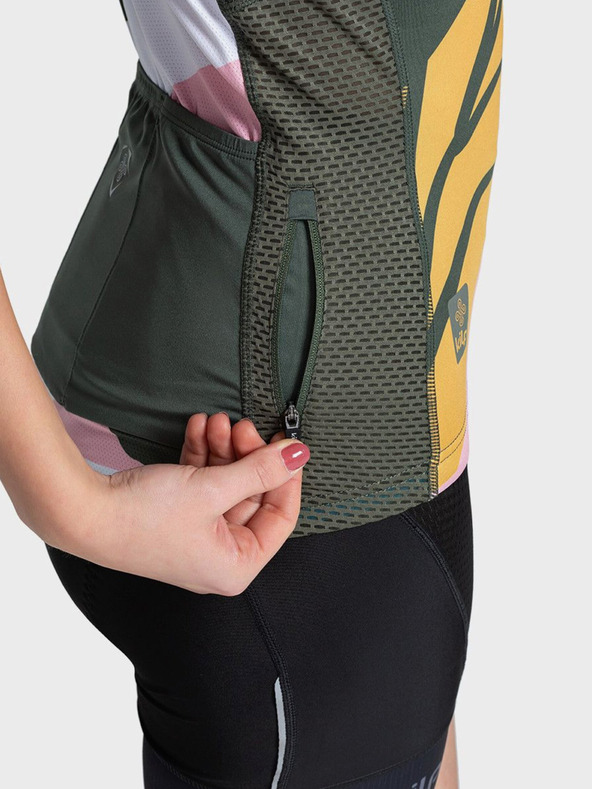 Kilpi Зелено и розово Женска спортна тениска с цип Kilpi RITAEL