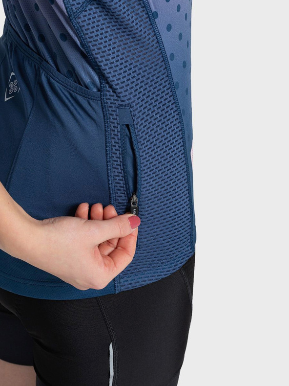 Kilpi Синьо-розова дамска спортна риза с цип Kilpi RITAEL