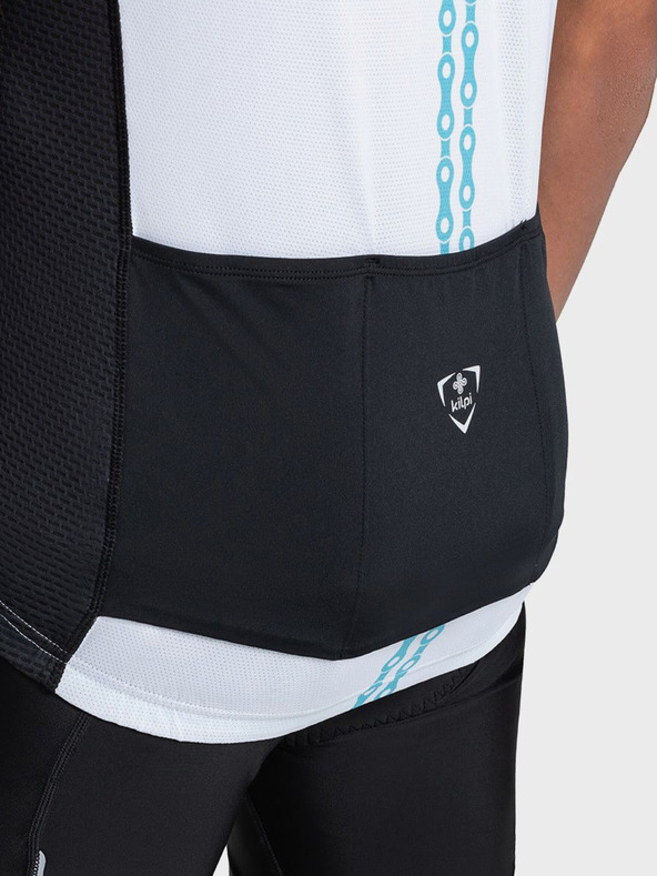 Kilpi Бяла мъжка спортна тениска с цип Kilpi RIVAL