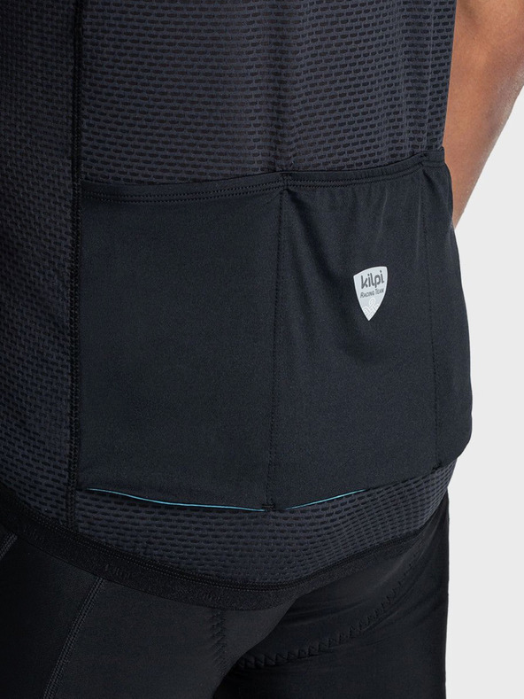 Kilpi Черна мъжка спортна тениска с цип Kilpi PICARD