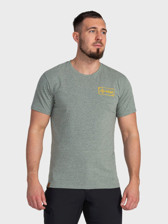 Kilpi Зелена мъжка тениска с щампа на гърба Kilpi BANDE