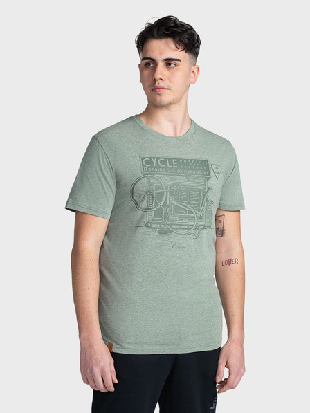 Kilpi Зелена мъжка тениска с щампа Kilpi PORTELA