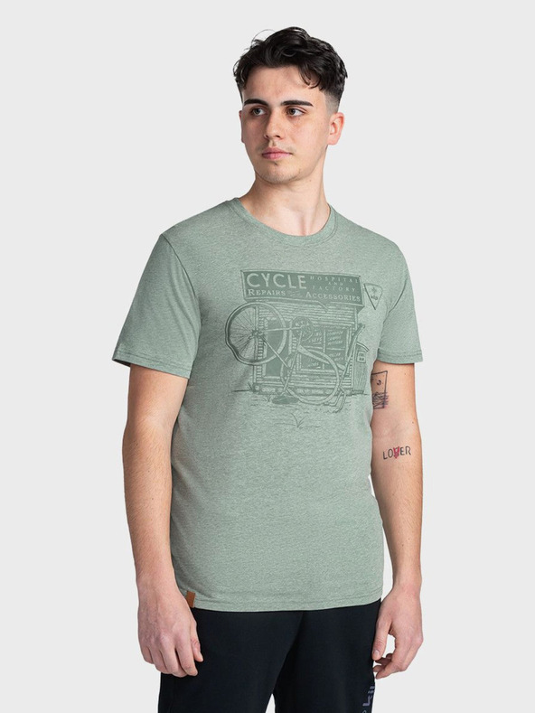 Kilpi Зелена мъжка тениска с щампа Kilpi PORTELA