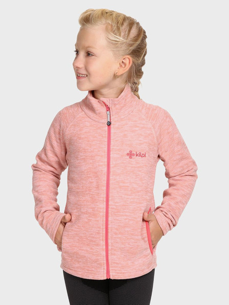 Kilpi Розов момичешки поларен суитчър с цип Kilpi ALACANT