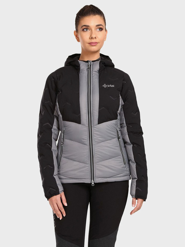 Kilpi Черно-сиво дамско зимно ватирано яке Kilpi TEVERY
