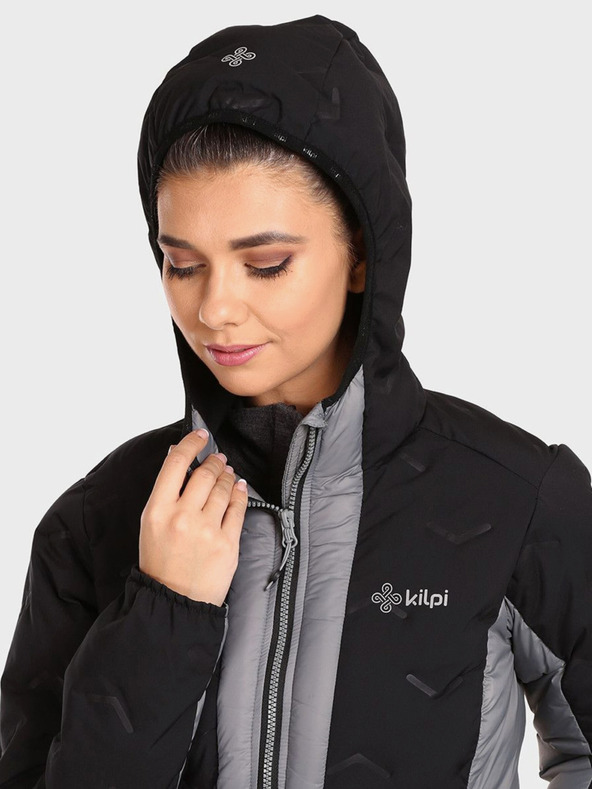 Kilpi Черно-сиво дамско зимно ватирано яке Kilpi TEVERY