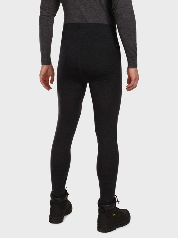 Kilpi Мъжки черен термопанталон от мериносова вълна KILPI MAVORA BOTTOM
