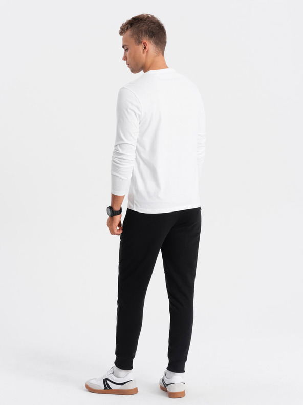 Ombre Clothing Бяла мъжка тениска с щампа Ombre Clothing