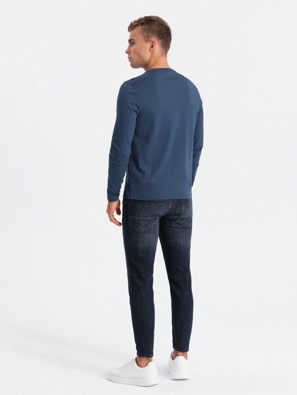 Ombre Clothing Тъмно синя мъжка тениска Ombre Clothing