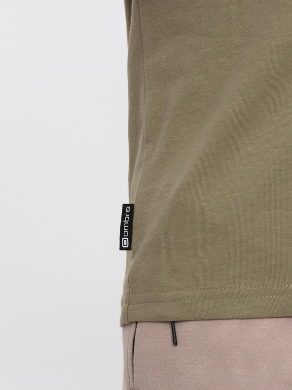 Ombre Clothing Мъжка риза в цвят каки Ombre Clothing