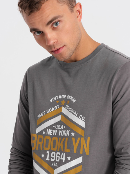 Ombre Clothing Сива мъжка тениска Ombre Облекло