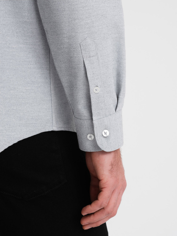 Ombre Clothing Светлосива мъжка риза Ombre Clothing