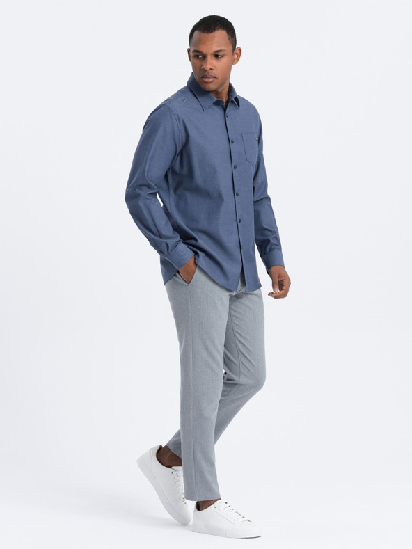 Ombre Clothing Тъмно синя мъжка риза Омбре Облекло