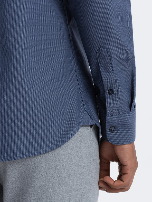 Ombre Clothing Тъмно синя мъжка риза Омбре Облекло