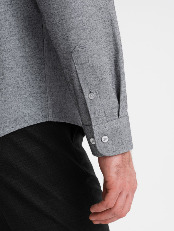 Ombre Clothing Светлосива мъжка риза Ombre Clothing