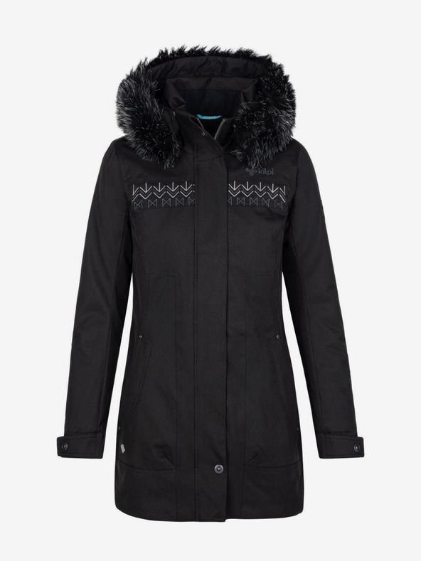 Kilpi Черно дамско зимно палто Kilpi PERU-W