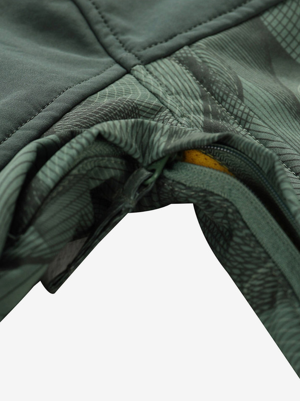 ALPINE PRO Тъмнозелено детско софтшел яке ALPINE PRO Hooro