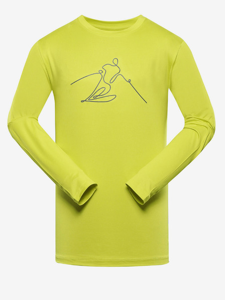 ALPINE PRO Жълта мъжка функционална тениска ALPINE PRO Lous