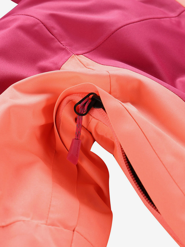 ALPINE PRO Оранжево и розово ски яке за момичета с мембрана PTX ALPINE PRO Reamo