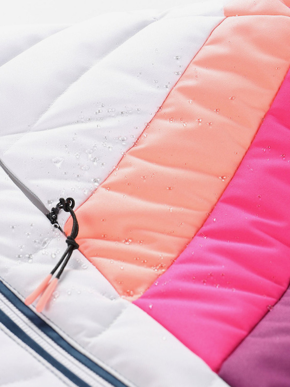 ALPINE PRO Синьо и бяло дамско ски яке с мембрана PTX ALPINE PRO Feedra