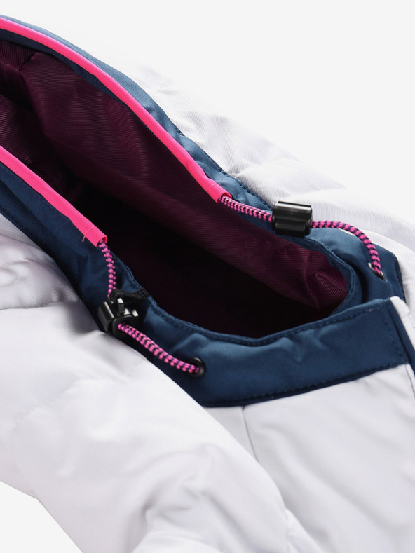 ALPINE PRO Синьо и бяло дамско ски яке с мембрана PTX ALPINE PRO Feedra