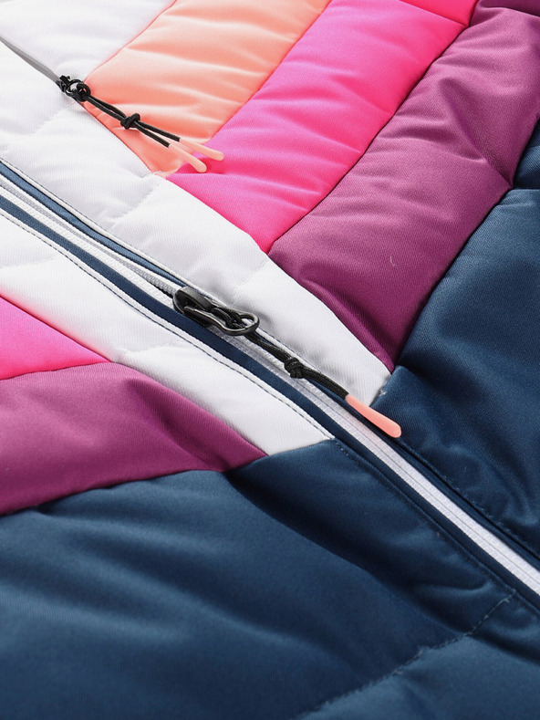 ALPINE PRO Синьо и бяло дамско ски яке с мембрана PTX ALPINE PRO Feedra