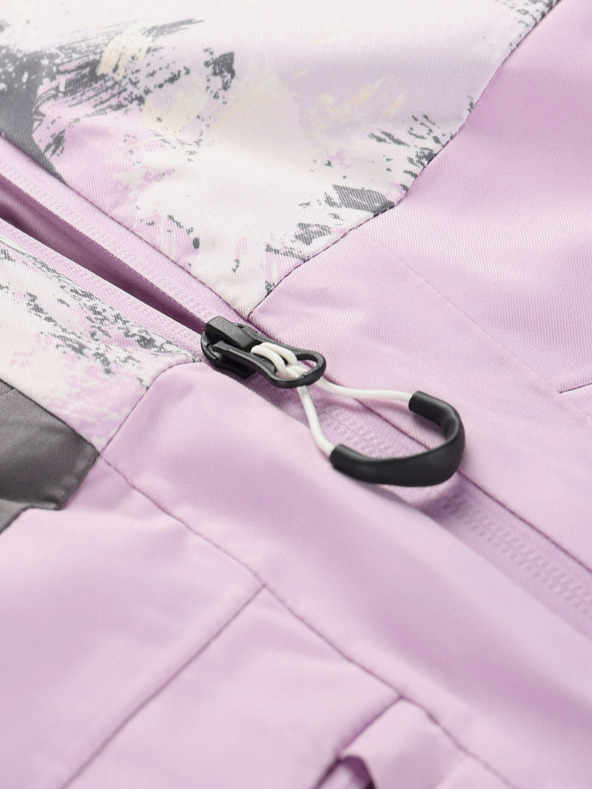 ALPINE PRO Сиво и лилаво дамско ски яке с мембрана PTX ALPINE PRO Uzera