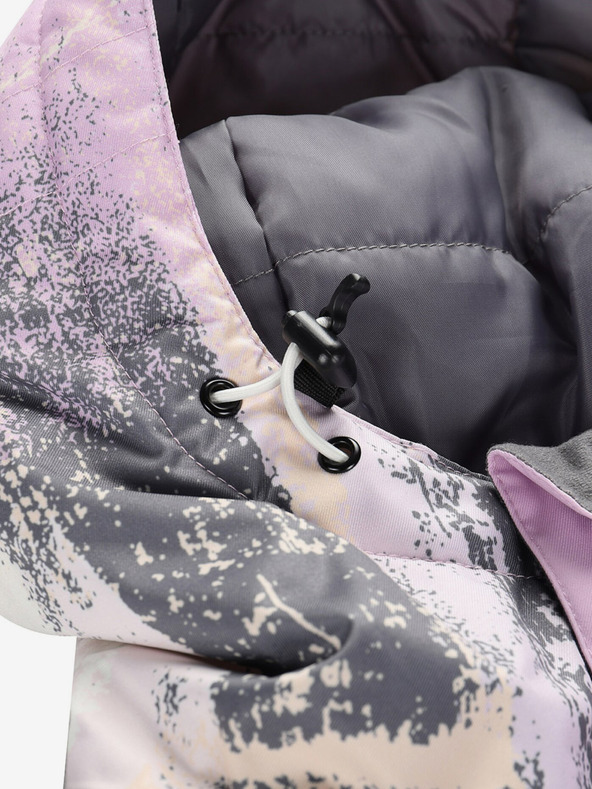 ALPINE PRO Сиво и лилаво дамско ски яке с мембрана PTX ALPINE PRO Uzera