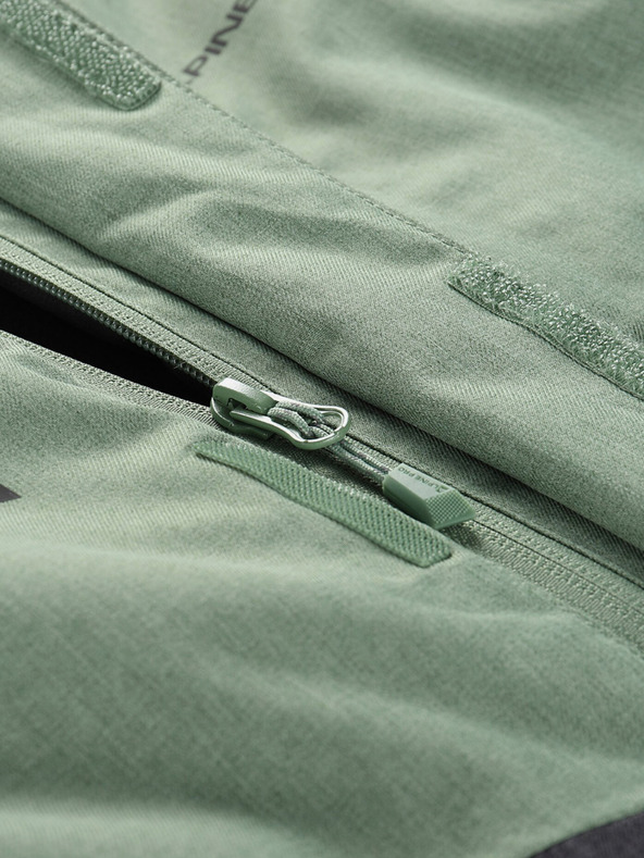 ALPINE PRO Зелено детско ски яке с мембрана PTX ALPINE PRO Zaribo