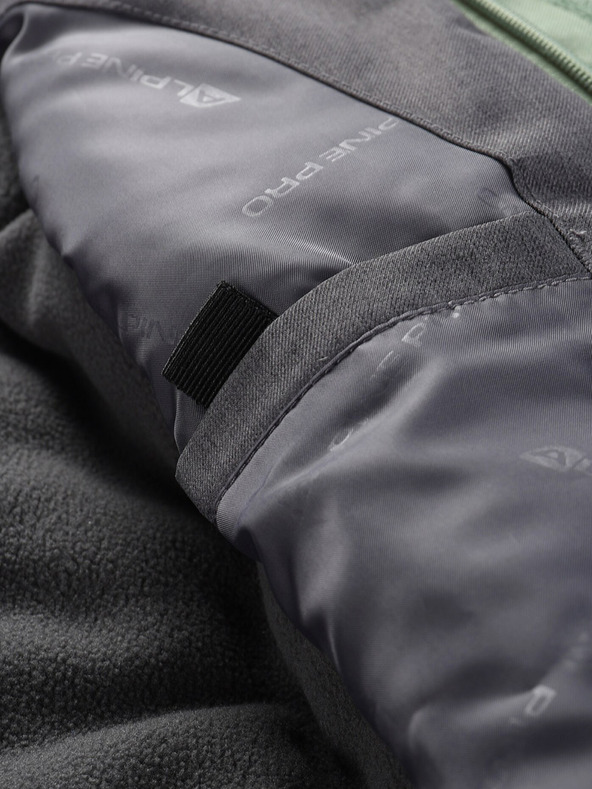 ALPINE PRO Зелено детско ски яке с мембрана PTX ALPINE PRO Zaribo