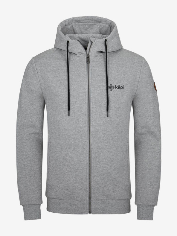 Kilpi Светлосиво мъжко спортно яке с качулка Kilpi Leines-M