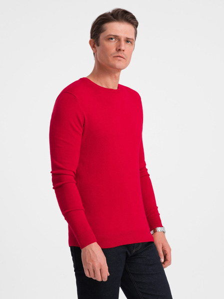 Ombre Clothing Червен мъжки пуловер Ombre Clothing