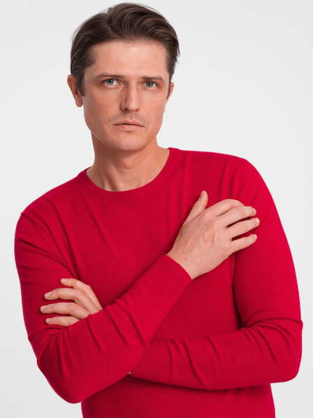 Ombre Clothing Червен мъжки пуловер Ombre Clothing